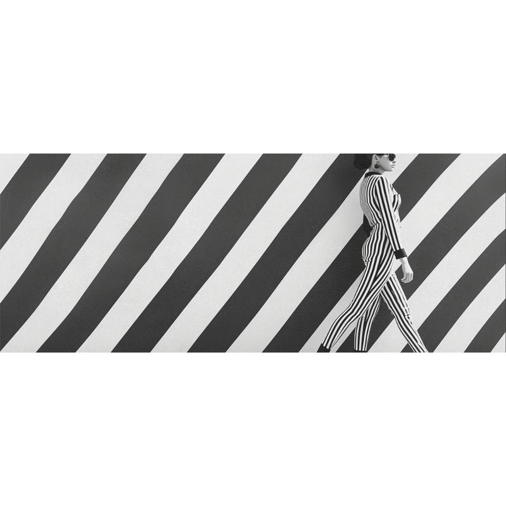 DragonByte 2 Rolls Elegant figure black and white stripes Birthday Wrapping Paper - 58 x 23 inch Gift Wrapping Paper for Boys & Girls Birthday & Baby Shower GWP-014620482