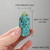 DIFUGLID Gemstone Natural Healing Crystal Point Amethyst Carnelian Obelisk Positive Energy Wand Stone Home Decor,Turquoise view 2