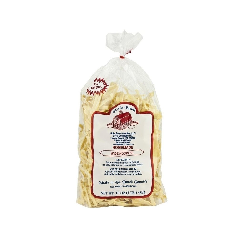 AmishTastes Little Barn Wide Noodles, Homemade in PA Dutch Country, 16 Oz. (Pack of 2)