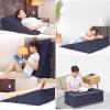 Foldable Memory Foam Wedge Bed Pillows, Wedge Mattress Elevator for Gerd Lower Back Pain Acid Reflux Heartburn Allergies Snoring, Tv Pillows for Sitting In Bed, Leg Support Cushion ( Size : 80x80x30cm view 2