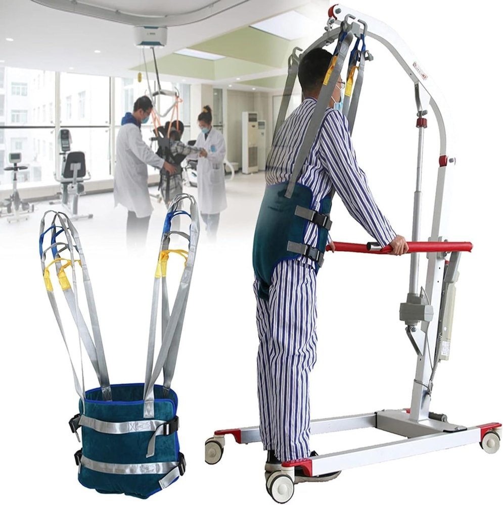 CEEBUS Patient Lift Walking Sling, Medical Standing Aid Walking Support Toileting Transfer Gait Belt Leg Exercisers for Rehabilitation Training Equipment Transfer Sling (Size : L)