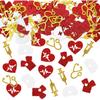 100Pcs Nurse Confetti Congrats Nurse Graduation Confetti LPN Glitter Red White Gold Nurse Graduation Decorations for Medical RN Graduation Party Table Decorations view 1