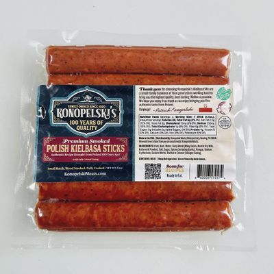 Konopelski's Konopelski Meat's Kielbasa Snack Sticks Variety - 4 Packs: 2 cheese / 2 original, small