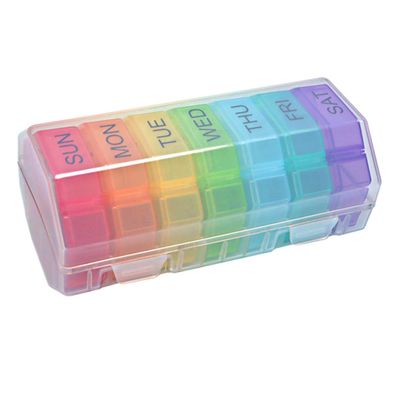 Plastic Dispenser Case 28 Sections Medicine Pill Case for Seniors Portable Medicine Organizer Removable Partition Weekdays Pill Containers