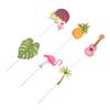 WHAMVOX 24pcs Flamingo Dessert Paper Card Cake Decoration for Parties Safe Cooking Accessories for Birthday and Celebration Treats for Cakes and Desserts view 1