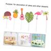 WHAMVOX 24pcs Flamingo Dessert Paper Card Cake Decoration for Parties Safe Cooking Accessories for Birthday and Celebration Treats for Cakes and Desserts view 3