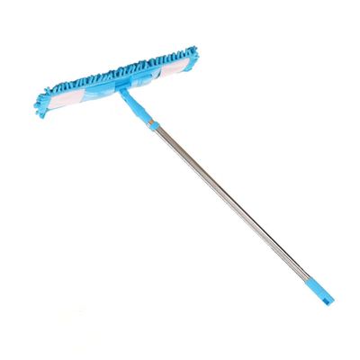 360 Degree Rotating Handle, Large Flat Wet Dry Dual Use Microfiber Mop Stainless Steel Pole Adjustable Length for All Floors