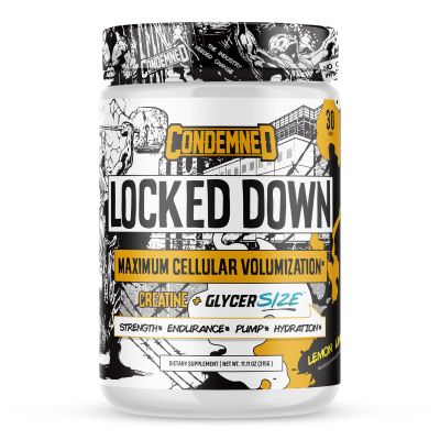 CONDEMNED Labz Locked Down | Creatine Performance Complex | Creatine Monohydrate, Glycerol, Taurine | Enhanced Hydration, Energy & Stamina | 30 Servings (Lemon Lime)
