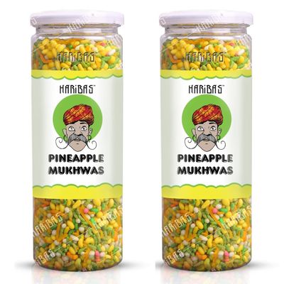 HARIBAS Pineapple Mukhwas 220gm x 2 | Mouth Fresheners | After Meal Mukhwas_Packing May Vary