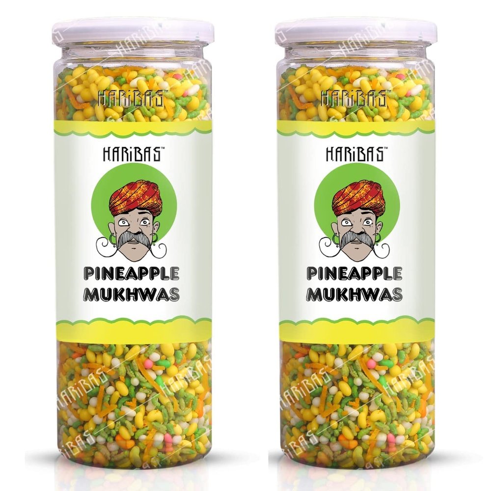 HARIBAS Pineapple Mukhwas 220gm x 2 | Mouth Fresheners | After Meal Mukhwas_Packing May Vary