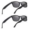 LOVIVY 2 Pack Reader Sunglasses for Men Women Classic Rectangle Reading Glasses Outdoor Full Lenses Magnifying Eyewear UV Protection Matte Black +2.75 view 1