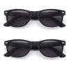 LOVIVY 2 Pack Reader Sunglasses for Men Women Classic Rectangle Reading Glasses Outdoor Full Lenses Magnifying Eyewear UV Protection Matte Black +2.75 view 2
