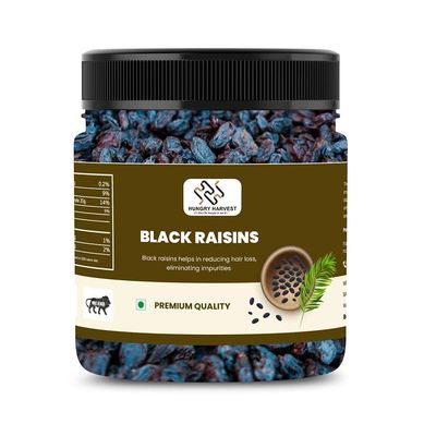 Hungry Harvest Black Raisins |Kali Kismis 250g- | Dried Kishmish Without Seeds_Packing May Vary
