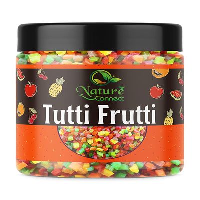 Nature Connect Mix Tutti Frutti Cherry 300 gm| Multicolor Tutti Frutti |Tutti Fruity Fresh Cherries for Cakes & Cookies Decoration_Packing May Vary