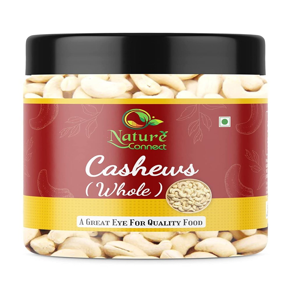 Nature Connect Whole Cashew Nuts| Whole Plain Kaju 250 gms_Packing May Vary
