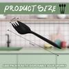 [1000 Pack] Disposable Plastic Sporks-Party Dimensions Bulk Black Disposable Silverware Plastic Cutlery Spork (Sporks) view 2