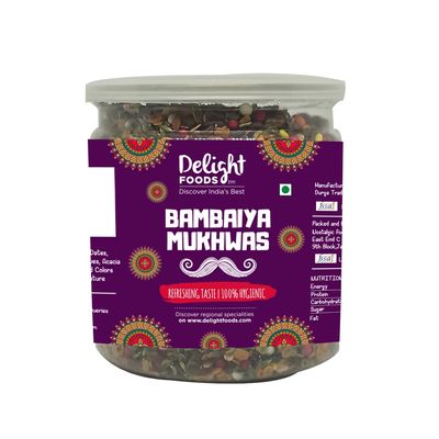 Delight Foods Traditional Mukhwas- Packed (Bambaiyya Mix- 300g)_Packing May Vary