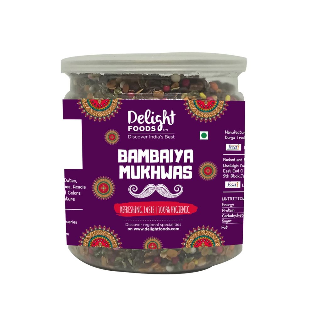 Delight Foods Traditional Mukhwas- Packed (Bambaiyya Mix- 300g)_Packing May Vary