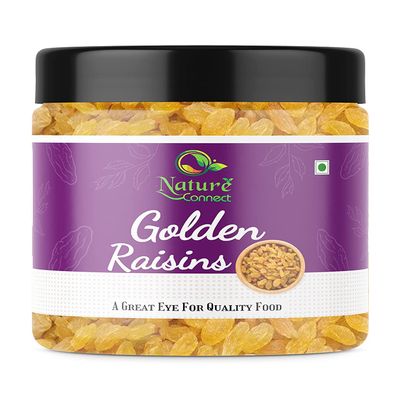 Nature Connect Golden Raisins | Kishmish | kismis - 250 gms - Raisins Dry Fruits |Juicy Jumbo Indian Kishmish_Packing May Vary