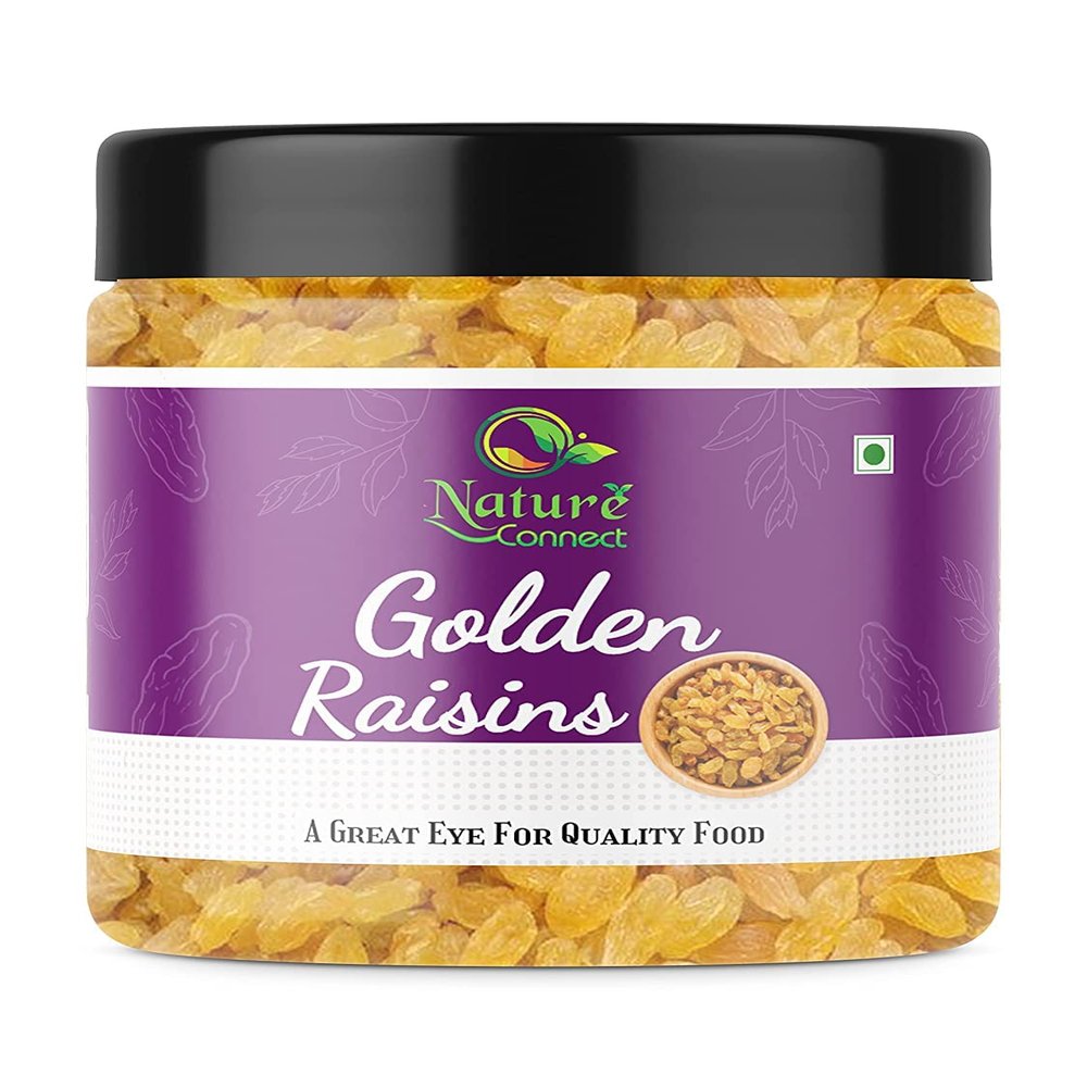 Nature Connect Golden Raisins | Kishmish | kismis - 250 gms - Raisins Dry Fruits |Juicy Jumbo Indian Kishmish_Packing May Vary