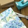 OTVEE 4 Rolls Gift Wrap Paper Roll,Watercolor Blue Hydrangea Design Gift Wrap Wrapping Paper for Birthdays, Graduations, Father's Day, Baby Showers, Halloween, Christmas, 58x22.8 in Per Roll view 4