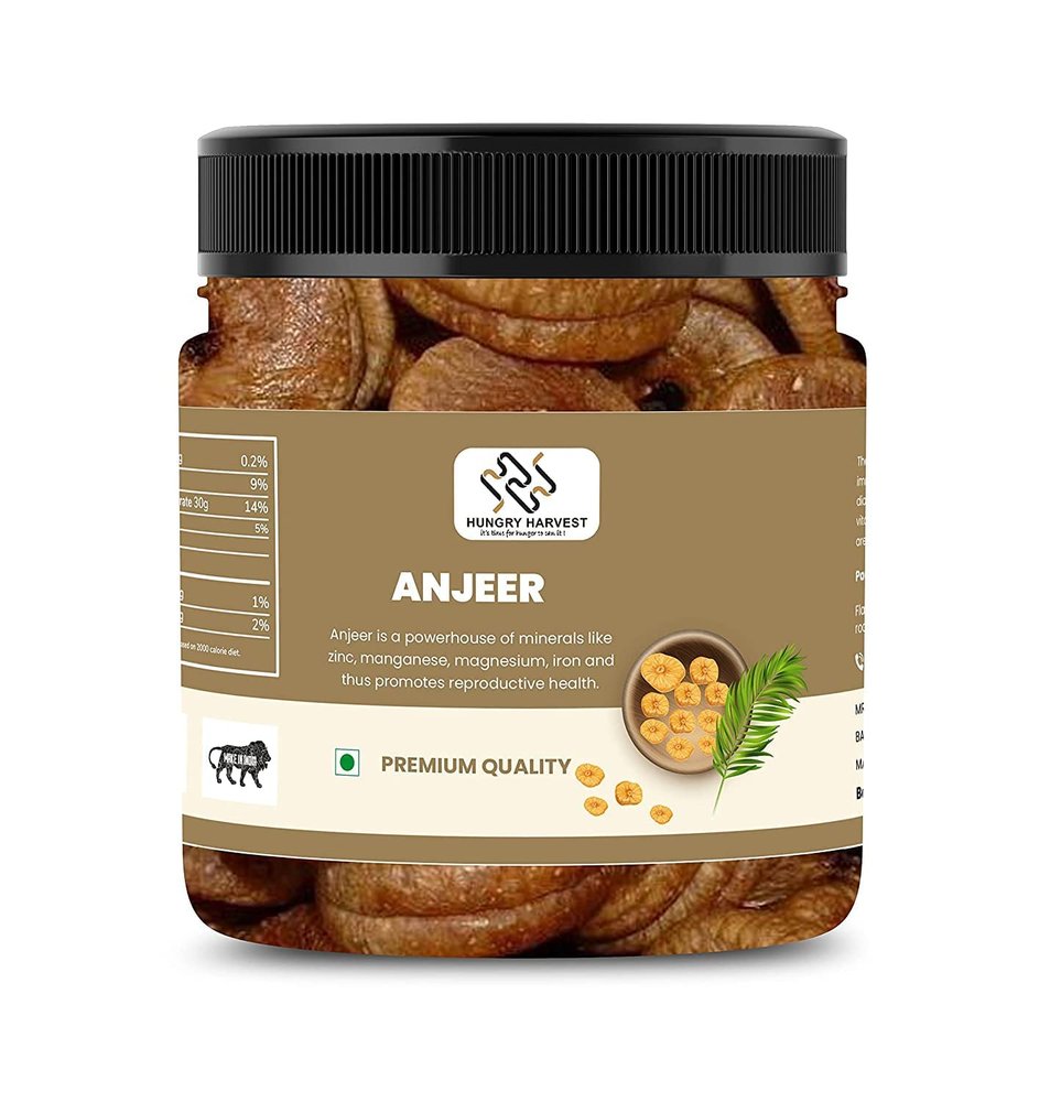 Hungry Harvest Dry Fruit Dried Figs Afghani Anjeer - 400 gms | Afghani Anjeer Figs_Packing May Vary