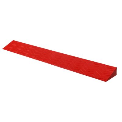 Wheel Chair Ramps, Handicap Ramps, Stair Ramps for Walker, Anti-Slip Plastic Threshold Ramp Pad for Indoor and Corridor Use (Color : Red, Size : 39.4 * 5.9 * 2.6 in)