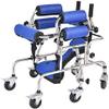 Children's Rollator Walker Folding Rolling Walking Mobility Aid with Padded Seat and Backrest Height Width Adjustment for Cerebral Palsy Kids Elderly view 1