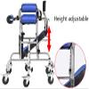 Children's Rollator Walker Folding Rolling Walking Mobility Aid with Padded Seat and Backrest Height Width Adjustment for Cerebral Palsy Kids Elderly view 2
