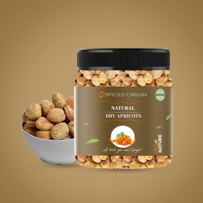 Spices Origin Dried Apricots (Khumani) |Jar Pack| 200 Grams_Packing May Vary