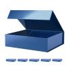 PACKHOME 6 Large Gift Boxes 13.5x10x3.5 Inches, Sturdy Shirt Boxes with Magnetic Lids for Multiple Occasions (Glossy Blue) view 1