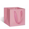 ADIDO EVA Pink Square Gift Bags Mini Small Size Square Bottom Paper Bags with Handles for Party Favor, Shopping Packaging Bags (4x4x4 In, 10 CT) view 1