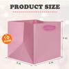 ADIDO EVA Pink Square Gift Bags Mini Small Size Square Bottom Paper Bags with Handles for Party Favor, Shopping Packaging Bags (4x4x4 In, 10 CT) view 2