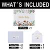 13" Large White Gift Bag Set with Greeting Card and Tissue Papers (Hello Baby Design) for Girls' Birthday Party, Baby Shower, Baby Girl or Boy, Women's Birthday Parties - 13x5.2x10.2, 1 Pcs. view 3