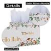 13" Large White Gift Bag Set with Greeting Card and Tissue Papers (Hello Baby Design) for Girls' Birthday Party, Baby Shower, Baby Girl or Boy, Women's Birthday Parties - 13x5.2x10.2, 1 Pcs. view 4