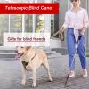 125Cm Telescopic Blind Cane Best Mobility Crutch for Vision Impaired Titanium Alloy Blind Walking Sticks Retractable Guide Cane(7 Sect.,125cm/50.7in) view 2