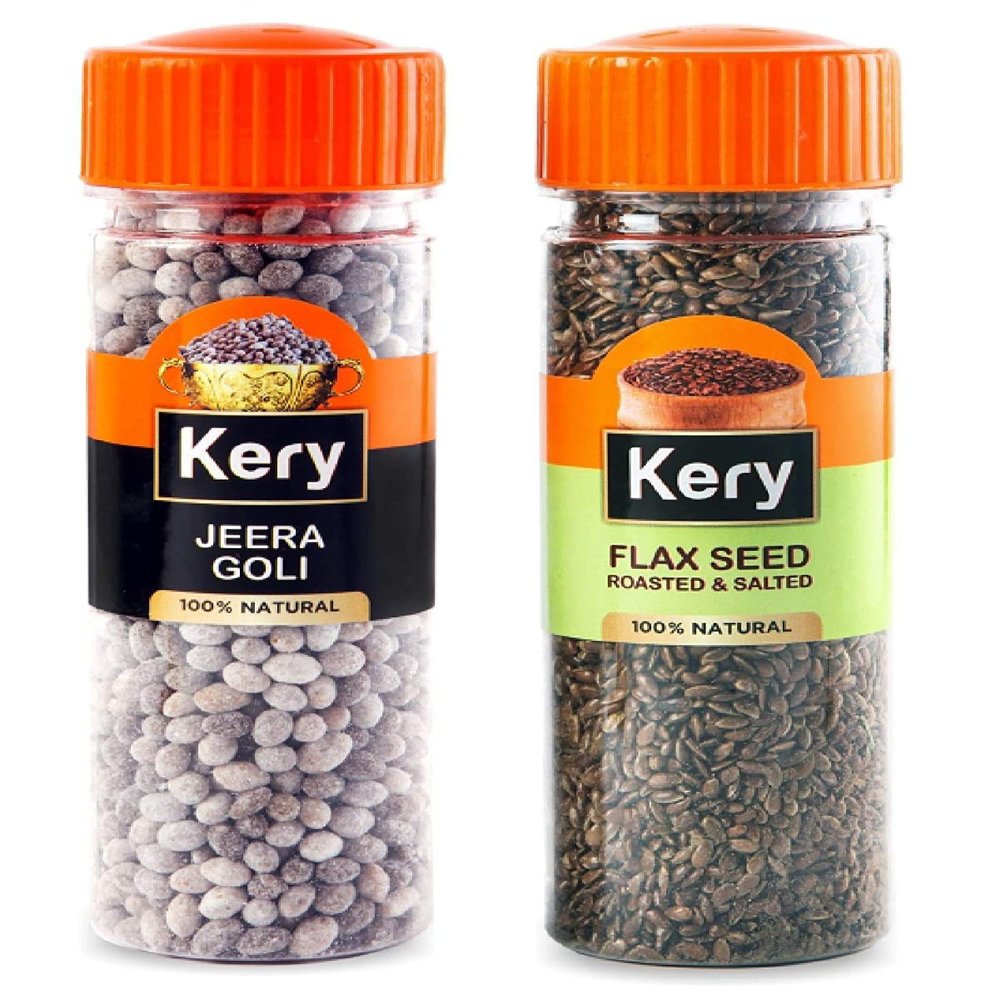 Kery Jeera Goli & Roasted Alsi Flax Seed Mukhwas , 2 Bottles, 260g_Packing May Vary