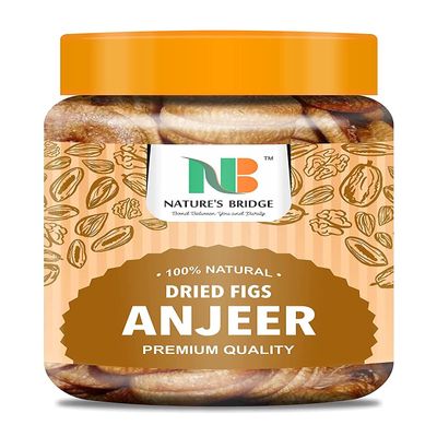 Nature's Bridge Anjeer Figs (400 gm Jar Pack) Dry Anjir, Dry Fig, Dried Figs, Dry Fruits Figs_Packing May Vary