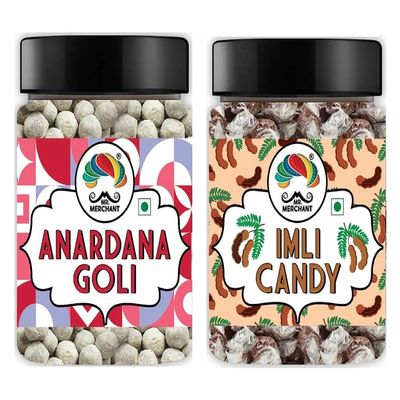 Mr. Merchant Pachak Anardana Goli Churan (300g) & Tamarind candy (300g) [Mouth Freshener, , After-Meal, Mukhwas Combo (Pack of 2)]_Packing May Vary