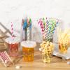 FoldTier Hawaiian Party Decorations Cups 12 oz Luau Party Decorations Plastic Cold Drinks Tiki Cups Clear Disposable with Lids Straws for Summer Holiday Tropical Supplies view 4