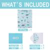 13 Large Light Blue Bag Set with Greeting Card and Tissue Paper (Dinosaur-themed Design) for Boys, Girls', or Kids' Party, Baby Showers, Baby Girl, Baby Boy, Newborn, New Moms or Parents-10.2 x view 3