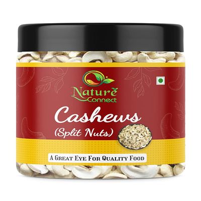 Nature Connect Cashews Nuts Broken 2 Pieces - 250 gms | Split broken Cashews Nuts_Packing May Vary