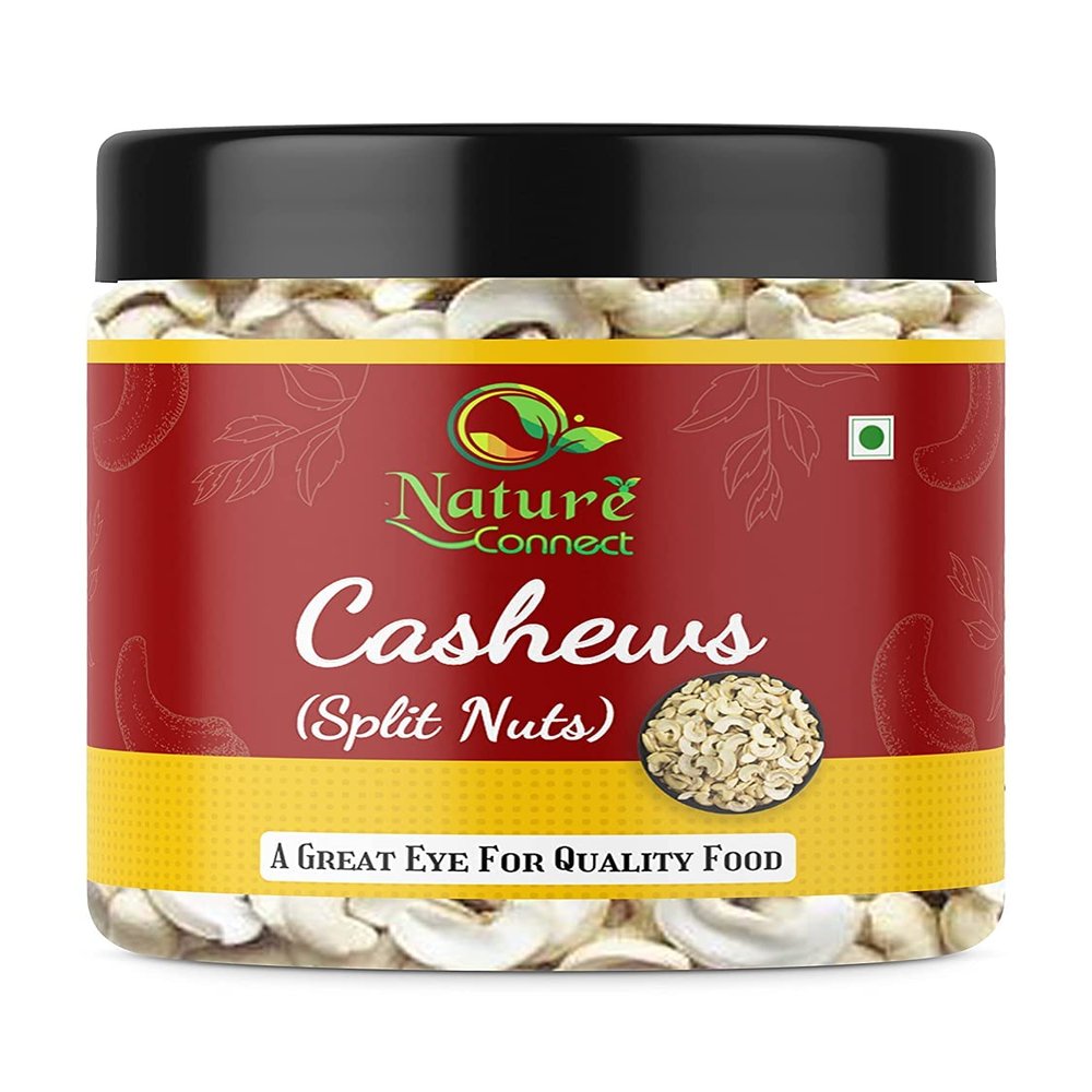 Nature Connect Cashews Nuts Broken 2 Pieces - 250 gms | Split broken Cashews Nuts_Packing May Vary