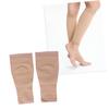 FRCOLOR Compression Socks Mmhg Open Toe for Varicose Veins and Edema Soft Calf Support Sleeves for Swelling Relief Breathable Design Nude s view 1
