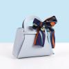 Worldoor 10 Pack Leather Wedding Candy Gift Bags with Handle Reusable Party Favor Boxes for Baby Showers Birthday Christmas Halloween Parties Weddings Valentine's Day and New Year (Light Blue) view 1