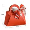 Worldoor 10 Pack Leather Wedding Candy Gift Bags with Handle Reusable Party Favor Boxes for Baby Showers Birthday Christmas Halloween Parties Weddings Valentine's Day and New Year (Light Blue) view 2