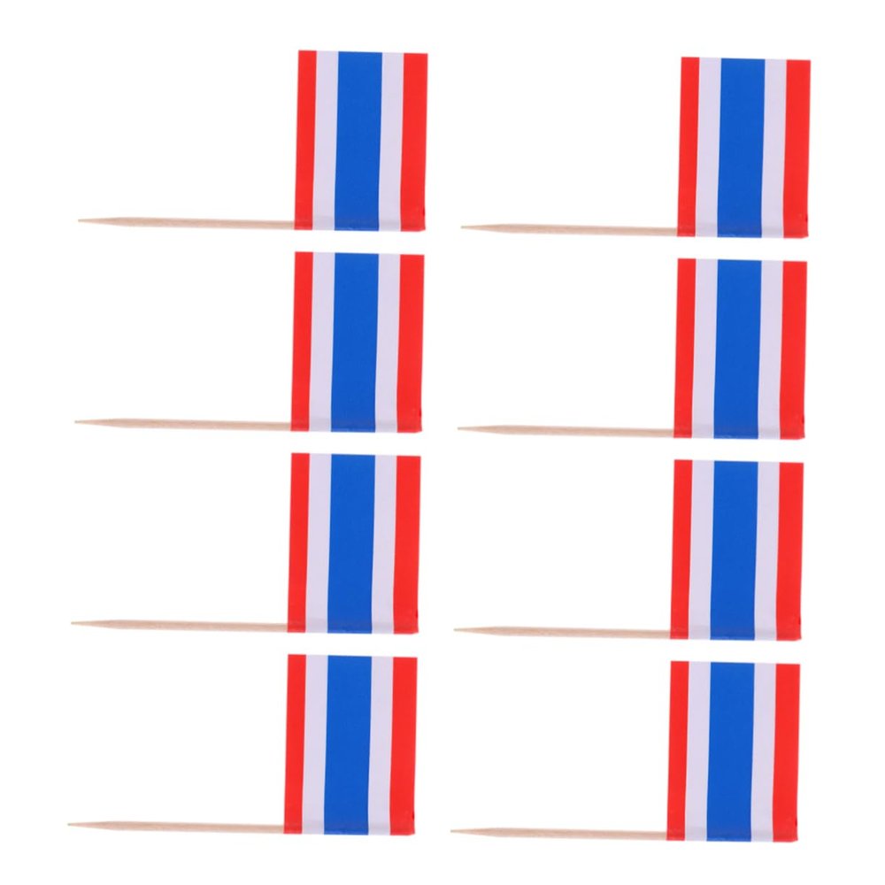 Ciieeo National Flag Toothpick Set 100pcs Wooden Toothpicks Perfect for Cupcakes Parties