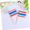 Ciieeo National Flag Toothpick Set 100pcs Wooden Toothpicks Perfect for Cupcakes Parties view 4