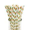 100 Pcs Disposable Straws, Biodegradable Paper Straws for Juices, Shakes, Smoothies, Party Supplies (Pineapple) view 1