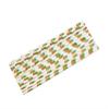 100 Pcs Disposable Straws, Biodegradable Paper Straws for Juices, Shakes, Smoothies, Party Supplies (Pineapple) view 3